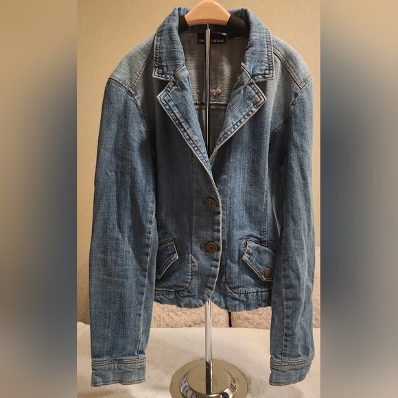 DKNY Jeans Blue Casual Button-Up Denim Long Sleeve Jacket Women's Size S - Picture 1 of 10